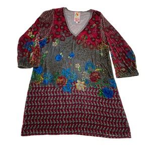 Johnny was velvet tunic/short dress silk blend- small EXCELLENT‎
